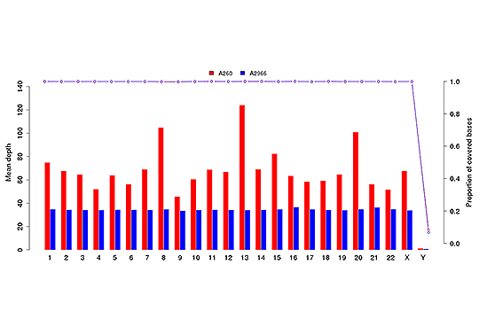 Novogene hWGS Sequencing Depth & Coverage Distribution